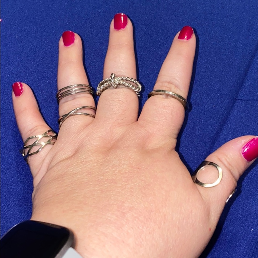 Silver tone ring bundle - Picture 2 of 4